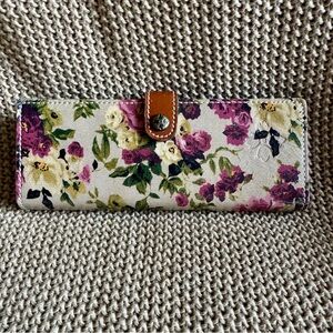 Patricia Nash Floral Wallet - Pink, Green, Cream